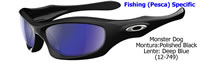 Oakley Monster Dog Fishing Specific Polished Black / Deep Blue (12-749)